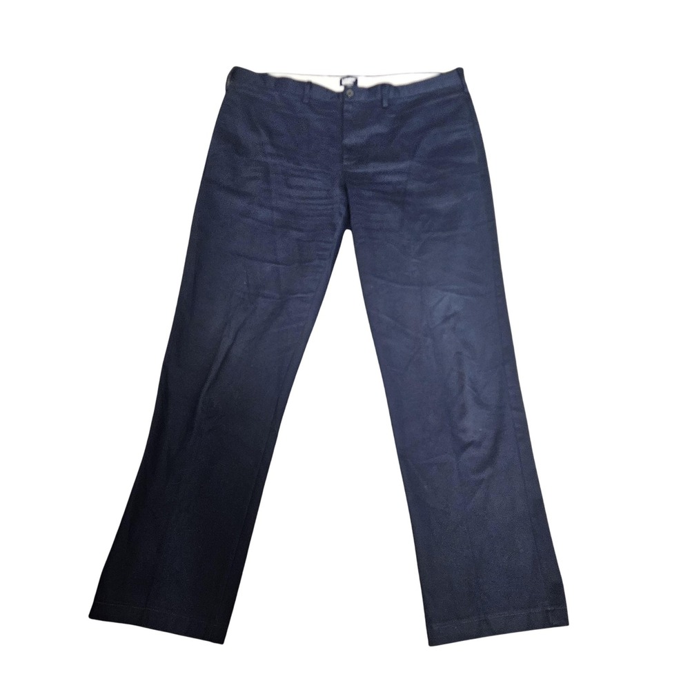 Lands' End Pants Mens 40 Navy Traditional Fit‎ Cotton Chino Flat Front Twill